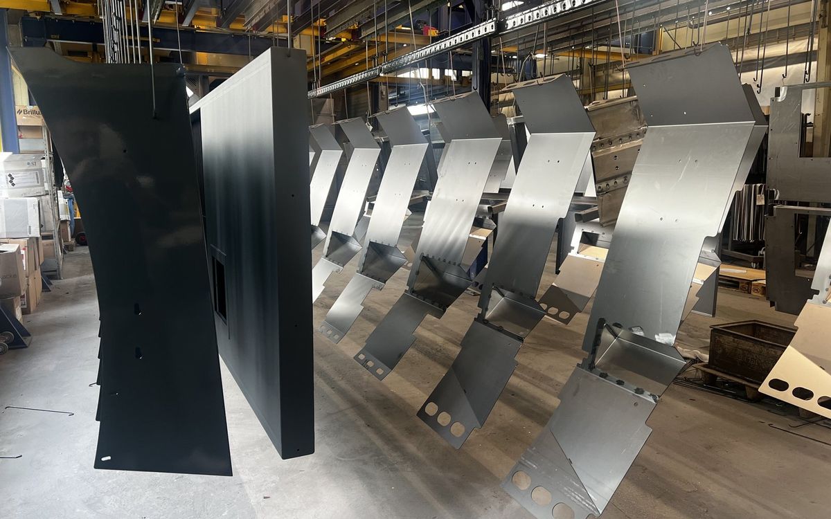 Beschichtete Bauteile an der Anlage